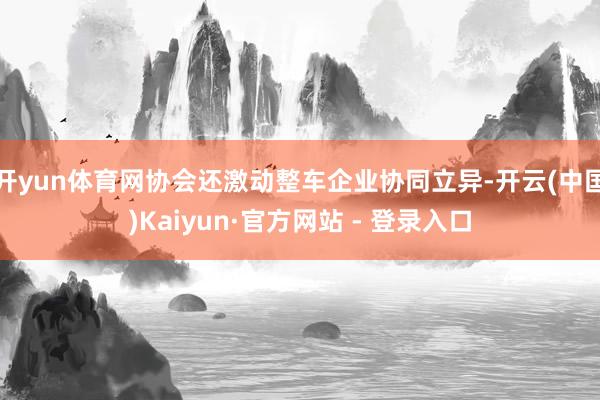 开yun体育网协会还激动整车企业协同立异-开云(中国)Kaiyun·官方网站 - 登录入口