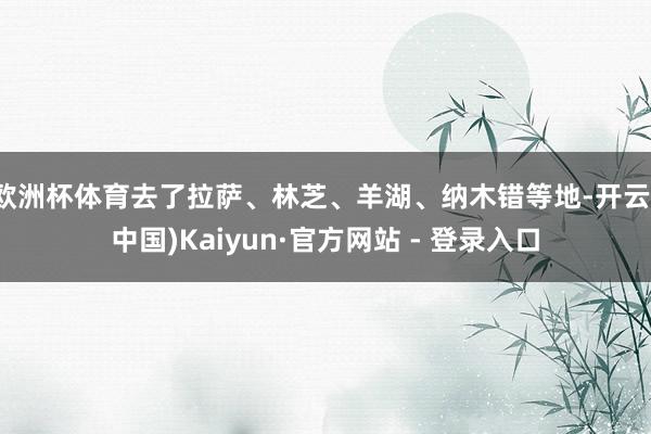欧洲杯体育去了拉萨、林芝、羊湖、纳木错等地-开云(中国)Kaiyun·官方网站 - 登录入口