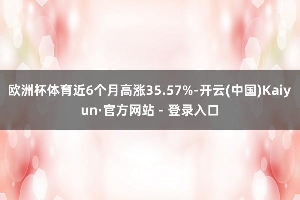 欧洲杯体育近6个月高涨35.57%-开云(中国)Kaiyun·官方网站 - 登录入口