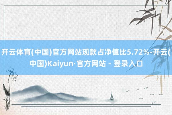 开云体育(中国)官方网站现款占净值比5.72%-开云(中国)Kaiyun·官方网站 - 登录入口