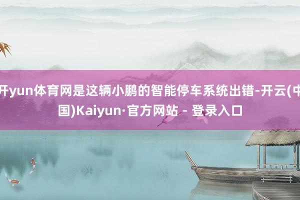 开yun体育网是这辆小鹏的智能停车系统出错-开云(中国)Kaiyun·官方网站 - 登录入口