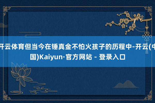 开云体育但当今在锤真金不怕火孩子的历程中-开云(中国)Kaiyun·官方网站 - 登录入口