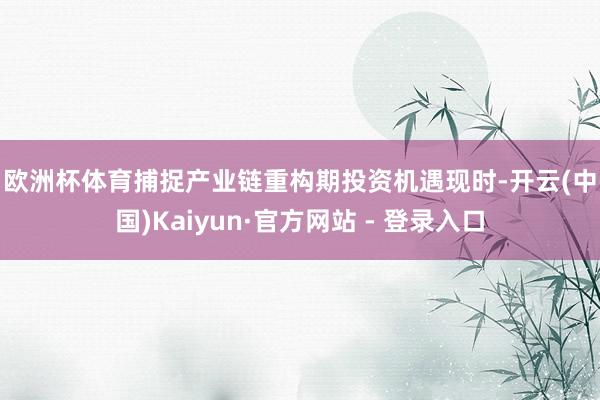 欧洲杯体育　　捕捉产业链重构期投资机遇　　现时-开云(中国)Kaiyun·官方网站 - 登录入口