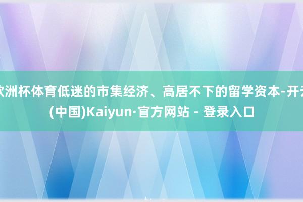 欧洲杯体育低迷的市集经济、高居不下的留学资本-开云(中国)Kaiyun·官方网站 - 登录入口