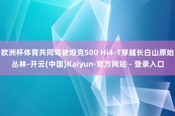 欧洲杯体育共同驾驶坦克500 Hi4-T穿越长白山原始丛林-开云(中国)Kaiyun·官方网站 - 登录入口