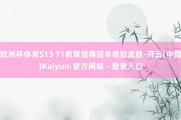 欧洲杯体育S13 T1教育组得回辛德拉皮肤-开云(中国)Kaiyun·官方网站 - 登录入口