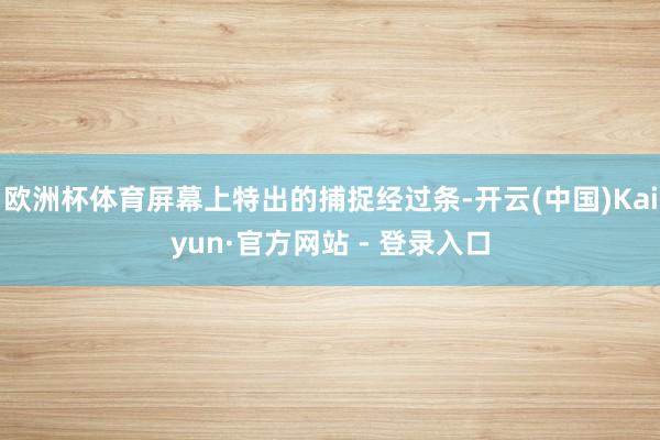 欧洲杯体育屏幕上特出的捕捉经过条-开云(中国)Kaiyun·官方网站 - 登录入口