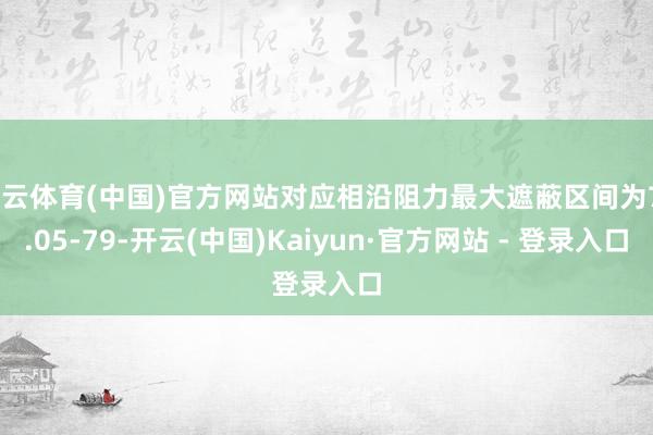 开云体育(中国)官方网站对应相沿阻力最大遮蔽区间为77.05-79-开云(中国)Kaiyun·官方网站 - 登录入口
