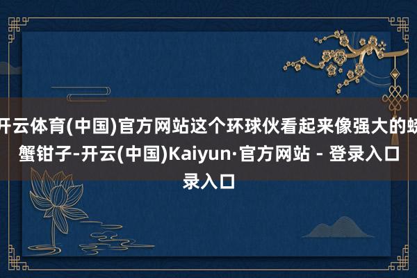 开云体育(中国)官方网站这个环球伙看起来像强大的螃蟹钳子-开云(中国)Kaiyun·官方网站 - 登录入口