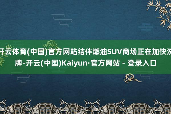 开云体育(中国)官方网站结伴燃油SUV商场正在加快洗牌-开云(中国)Kaiyun·官方网站 - 登录入口