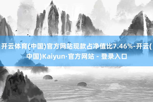 开云体育(中国)官方网站现款占净值比7.46%-开云(中国)Kaiyun·官方网站 - 登录入口